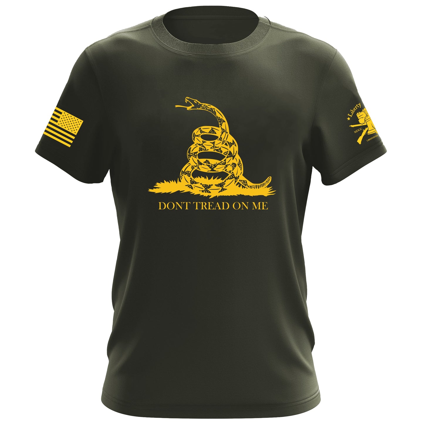 Don't Tread on Me T-Shirt - Solid Color (Style 1)